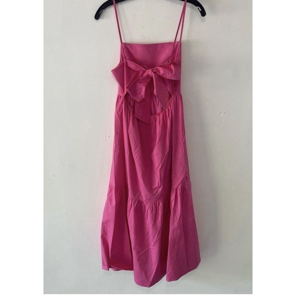 WAYF Ollie Open-Back Tiered Midi Dress. Pink.Wedding Guest/Cute Summer.Sz XS - Picture 3 of 10